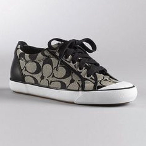 black and white coach shoes